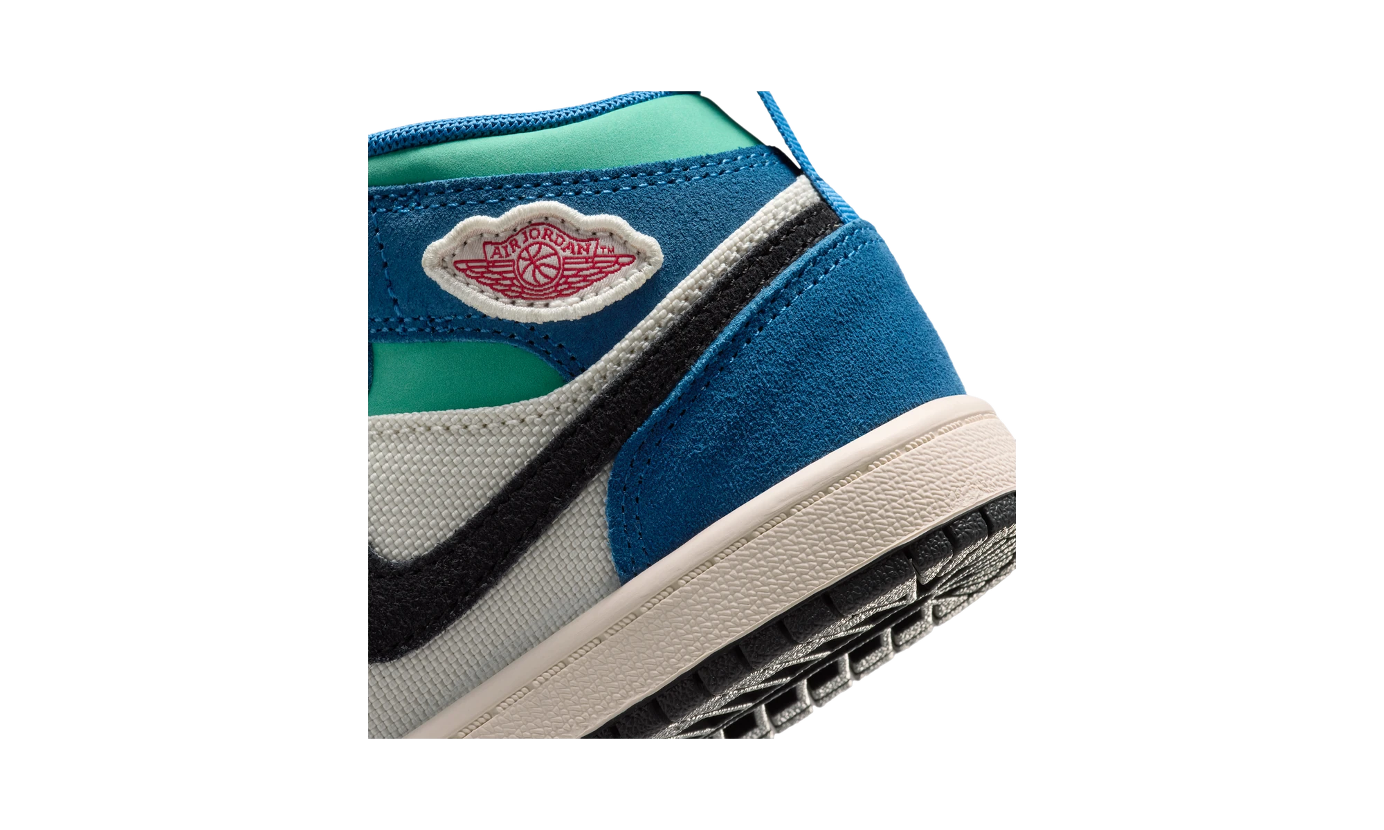 Air Jordan 1 Mid SE Chalk/True Blue/Kinetic Green/University Red