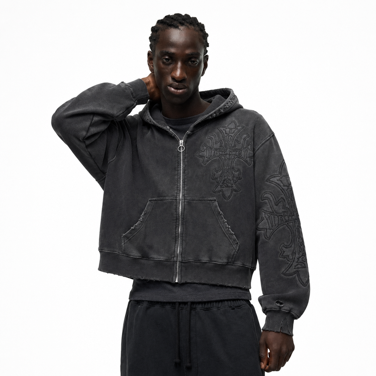 Vale Forever Carver Zip Up Hoodie Black