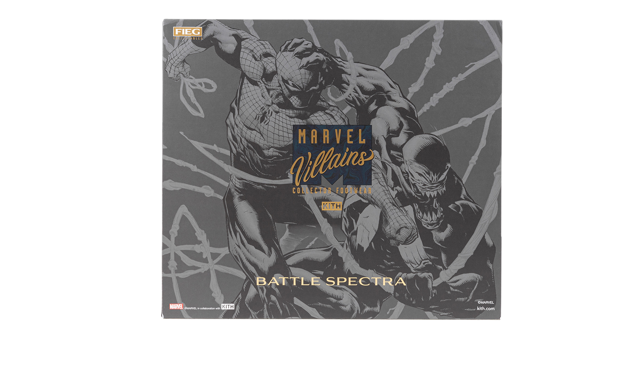 ASICS GT-2160 Kith Marvel Villains Spider-Man/Venom Battle Spectra Pack Opened Box (Comic Not Included)
