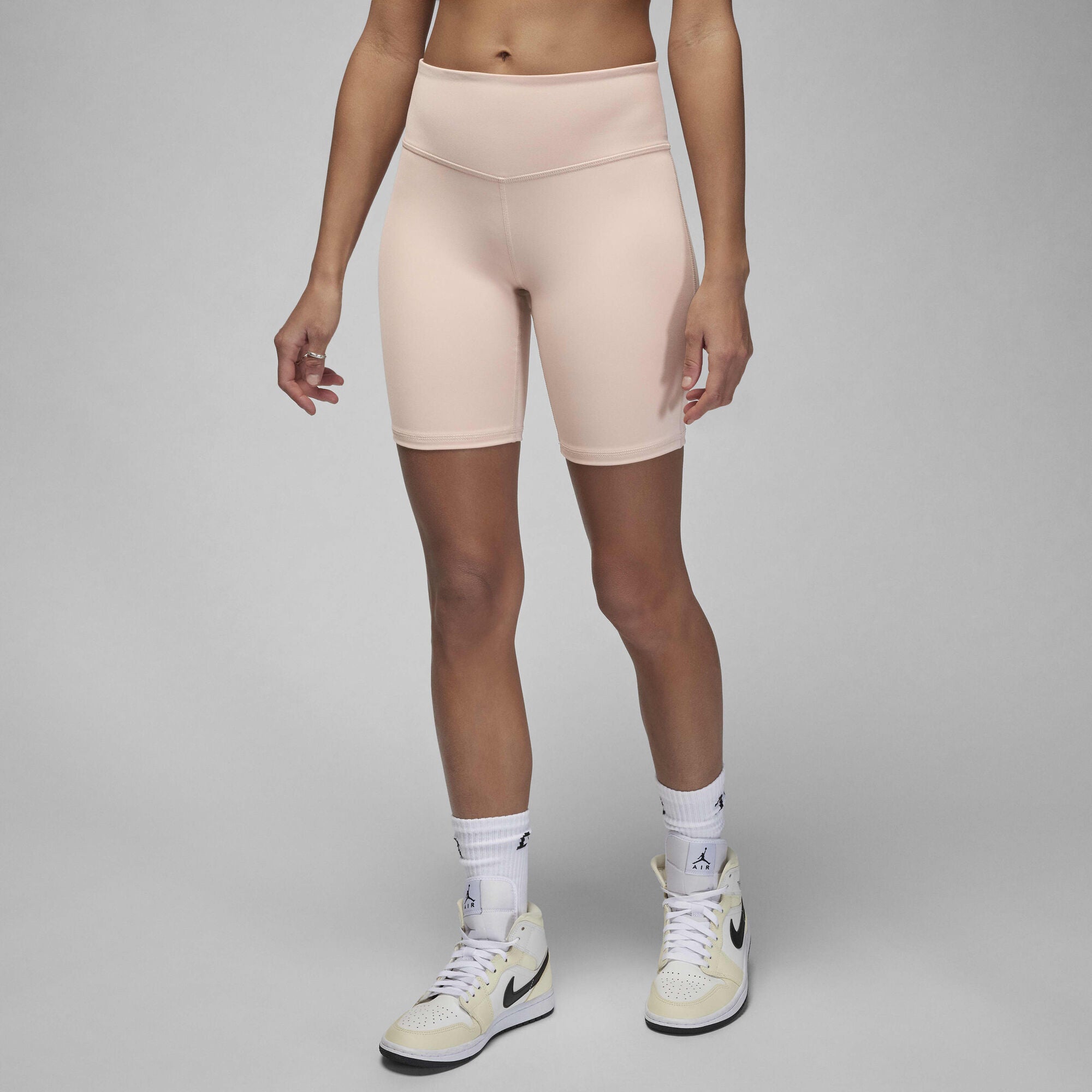 Air Jordan Sport High-Waisted 18cm (approx.) Bike Shorts Particle Beige/White
