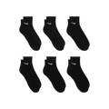 Nike Everyday Cushioned Ankle Socks (6 Pairs) Black/White