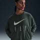 Nike Swoosh Fly Dri-FIT French Terry Crew-Neck Basketball Sweatshirt Vintage Green/Jade Horizon/White