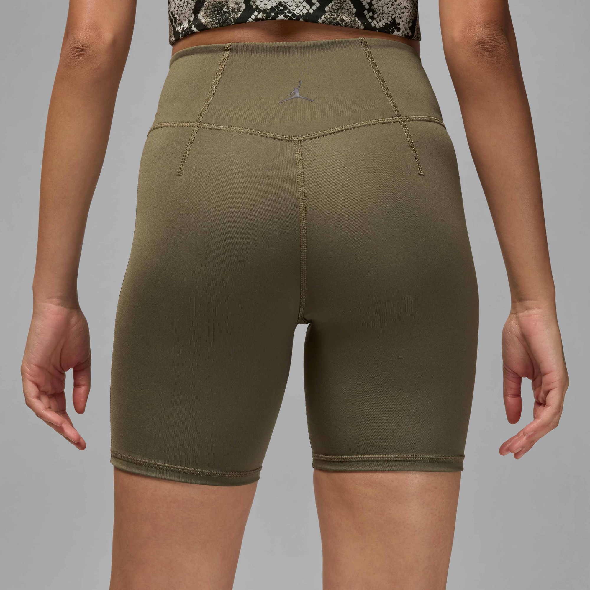 Air Jordan Sport High-Waisted 18cm (approx.) Bike Shorts Medium Olive/White