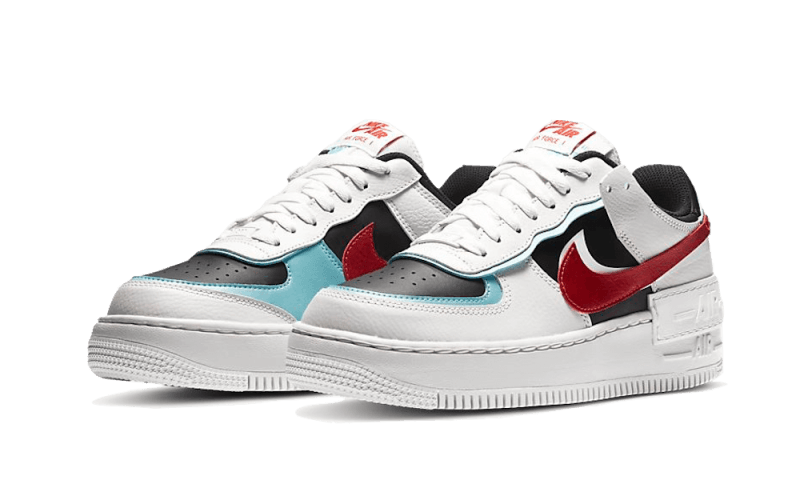 Nike Air Force 1 Low Shadow Bleached Aqua Chile Red