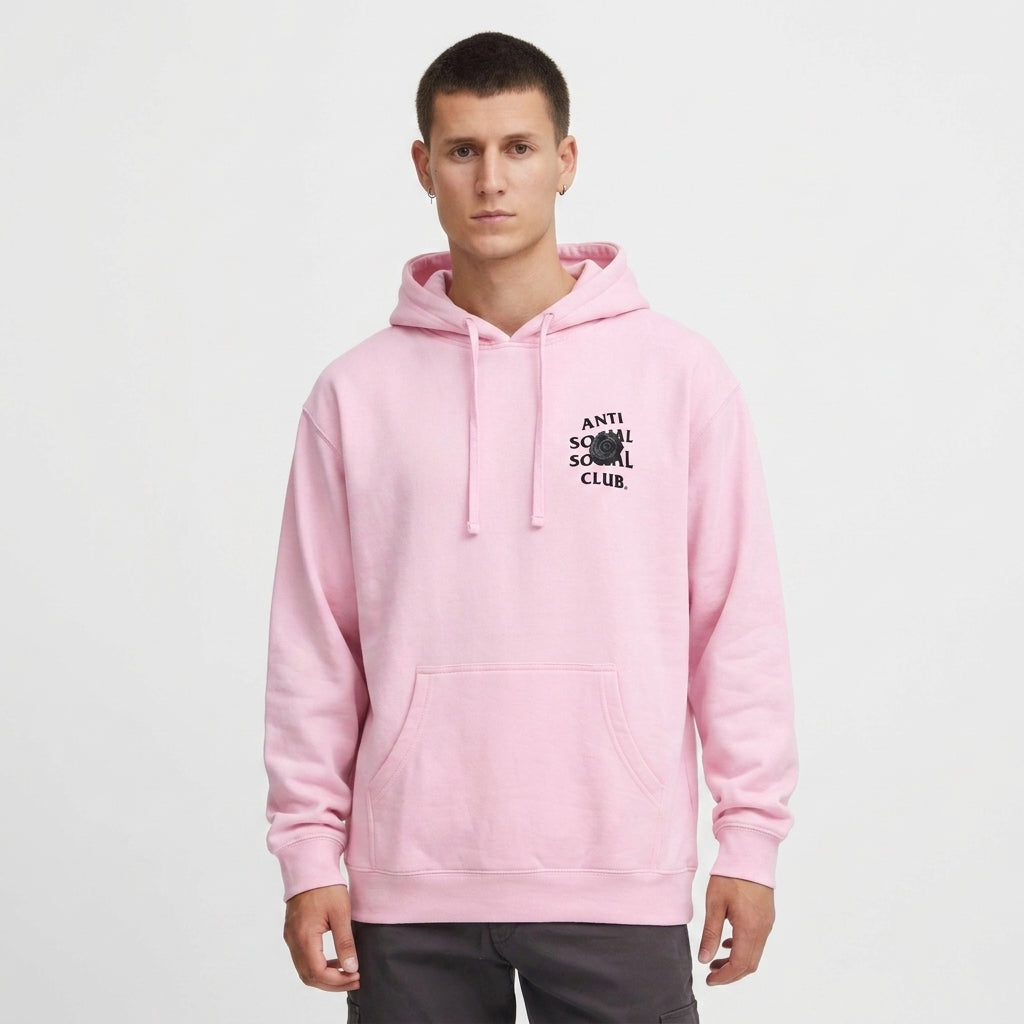 Anti Social Social Club Bat Emoji Hoodie Pink