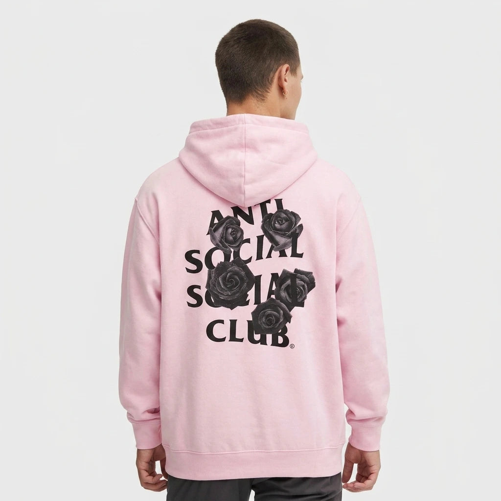 Anti Social Social Club Bat Emoji Hoodie Pink