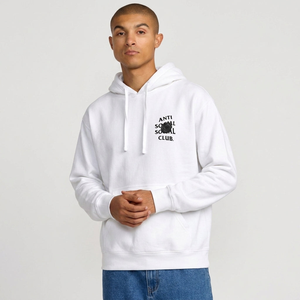 Anti Social Social Club Bat Emoji Hoodie White