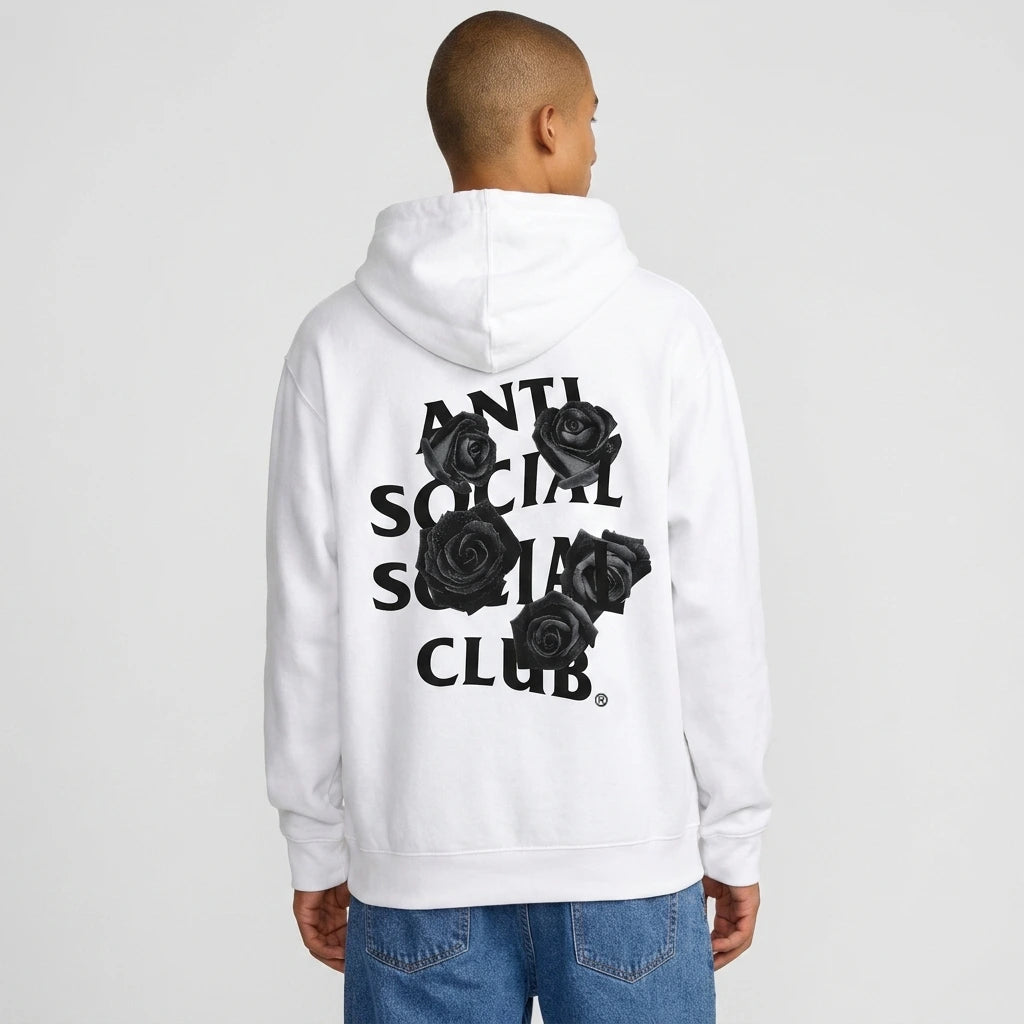 Anti Social Social Club Bat Emoji Hoodie White