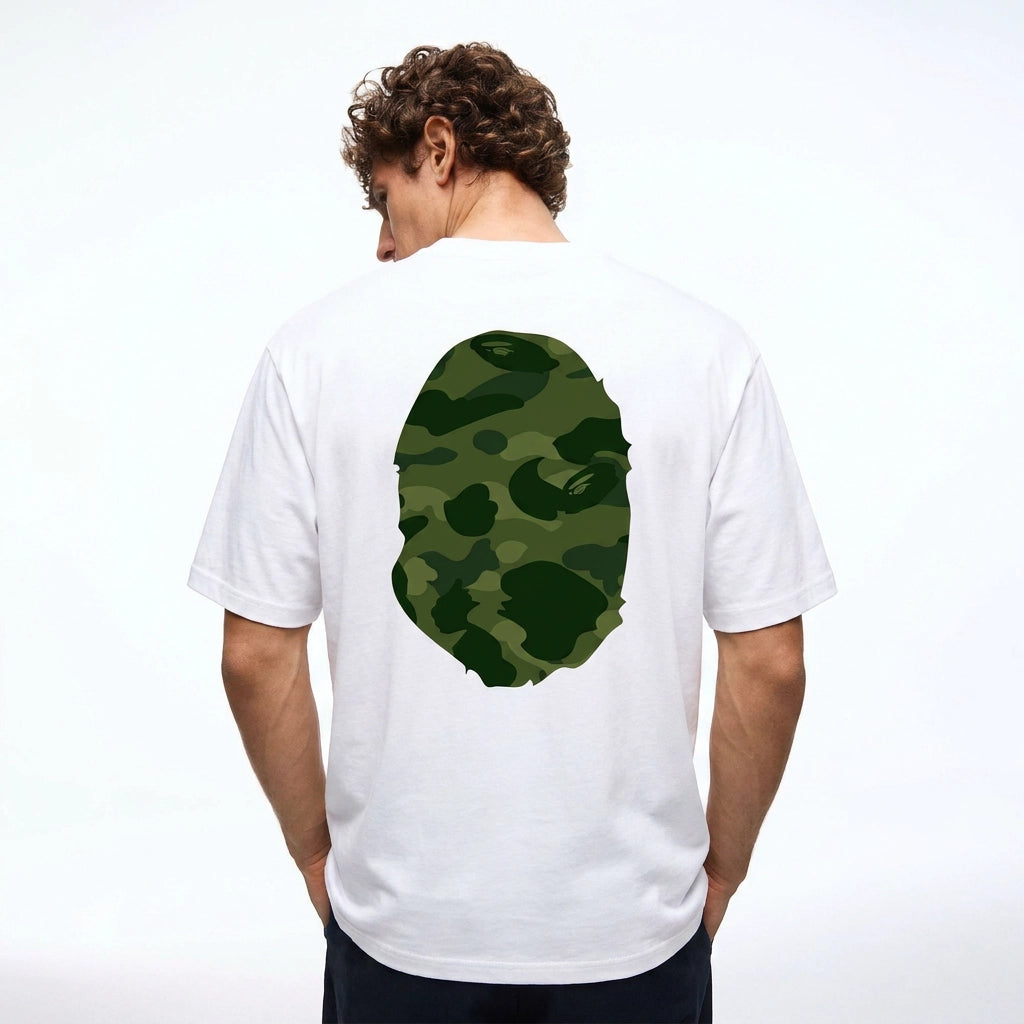BAPE Color Camo Big Ape Head T-Shirt White Green