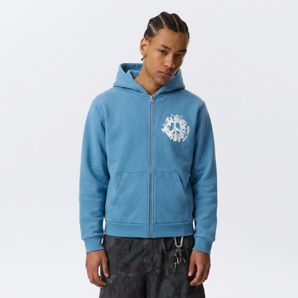 Denim Tears Denim University Zip Hoodie Light Blue