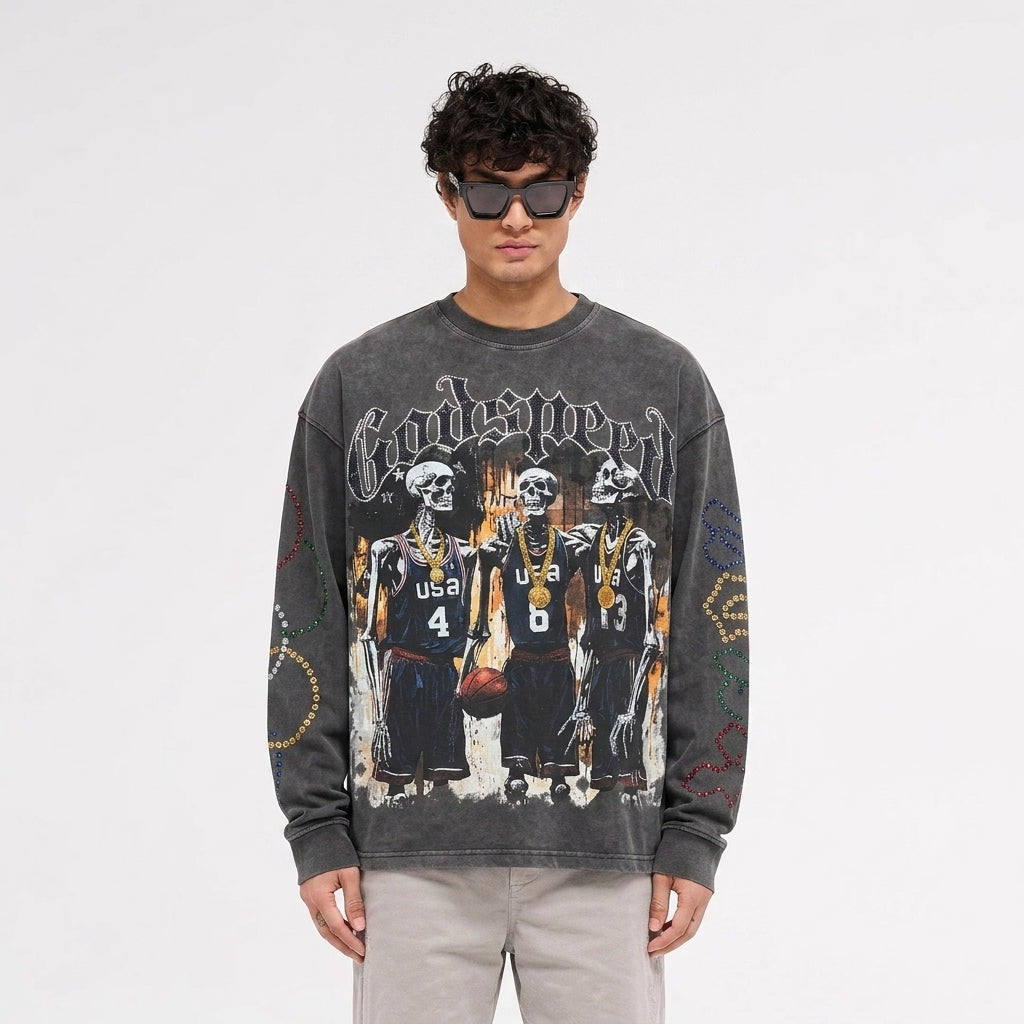Godspeed Dreamteam 24 Long-Sleeve VVS T-Shirt Black Wash