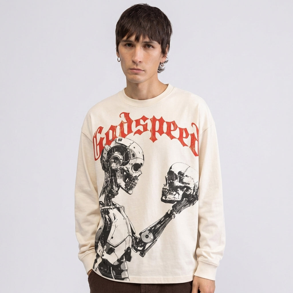 Godspeed Limited Art Pieces AI L/S T-Shirt Bone
