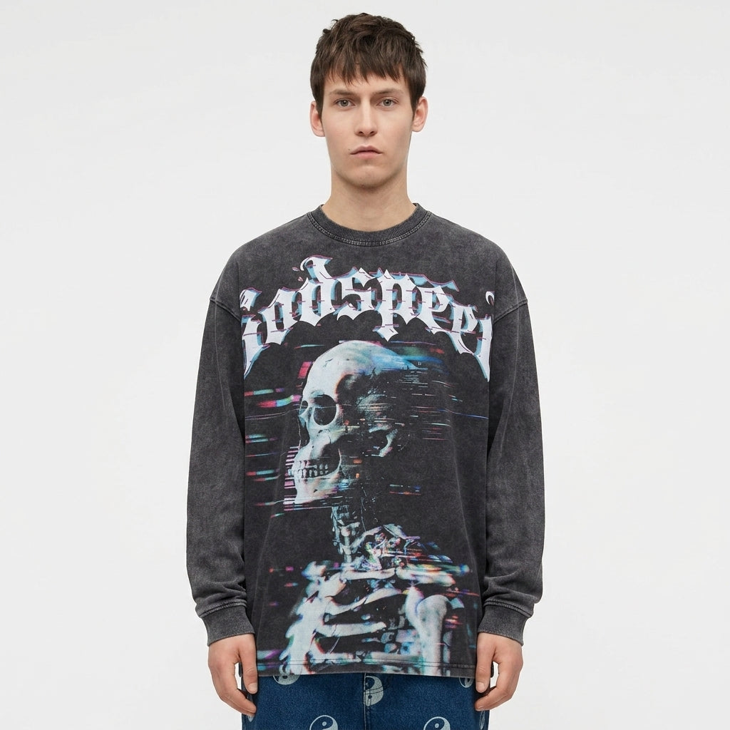 Godspeed Matrix Glitch L/S T-Shirt Black