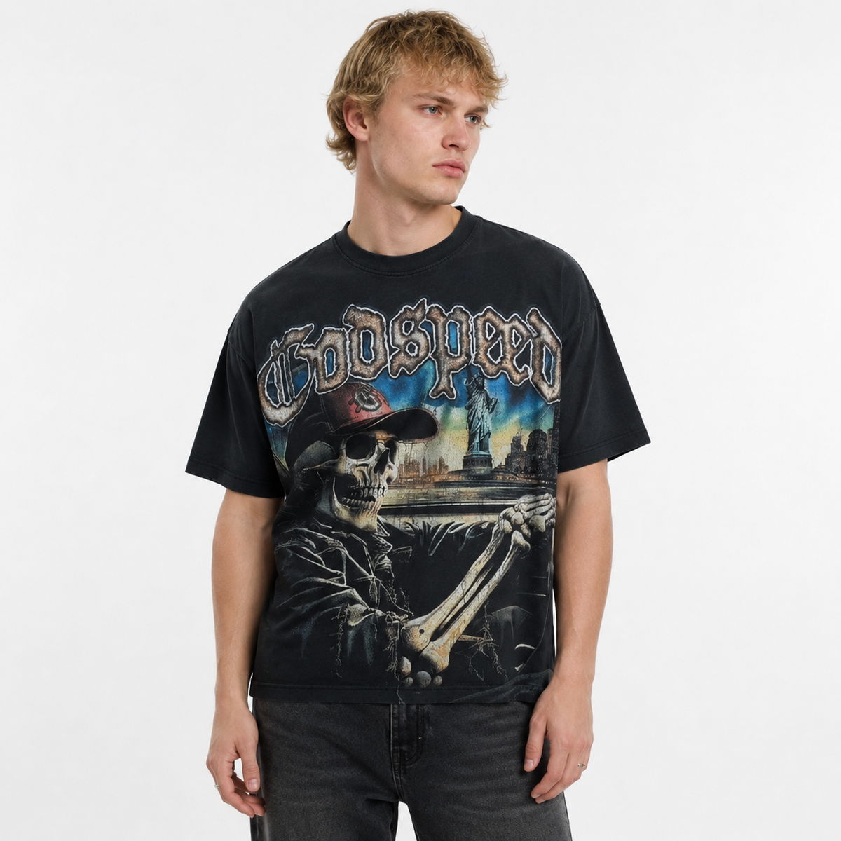 Godspeed Sightseeing T-shirt Black Wash