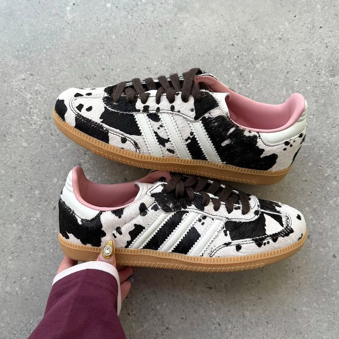 Adidas Samba OG Cow Print, Dark Brown/Off White/Gum 3 (JR1256)