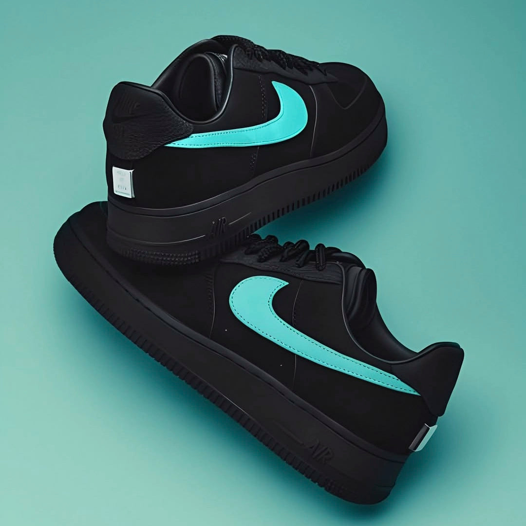 Nike Air Force 1 Low Tiffany & Co. 1837, Black/Multi-Color (DZ1382-001)