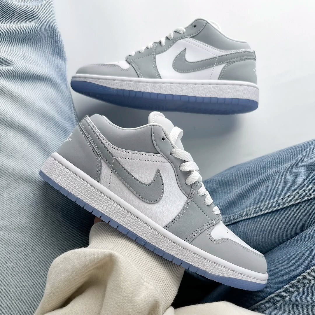 Air Jordan 1 Low Wolf Grey, White/Wolf Grey-Aluminium (DC0774-105)