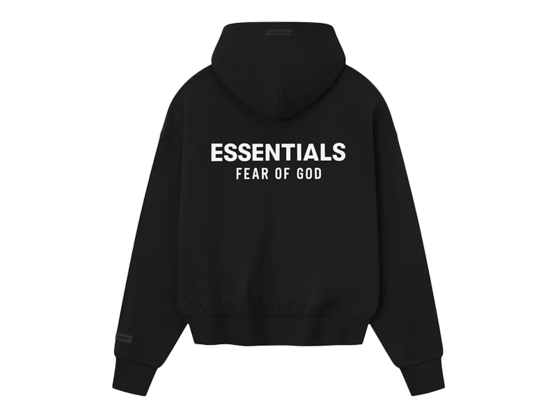 Fear of God Essentials Zip Up Hoodie Black