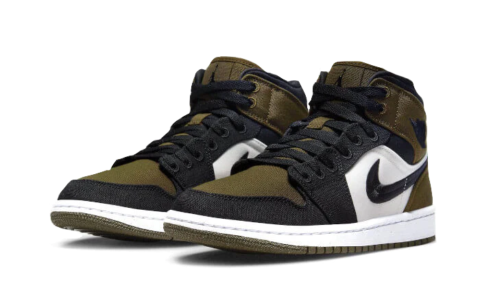 Air Jordan 1 Mid Olive Toe