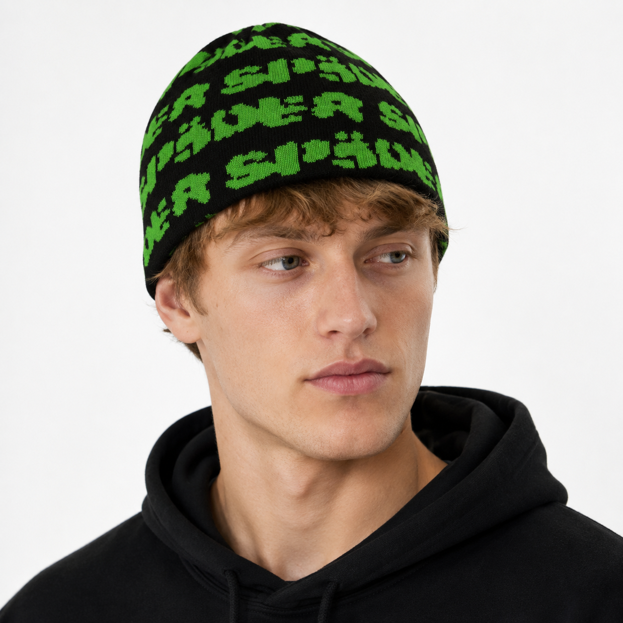 Sp5der Fuzzy Logo Skully Black
