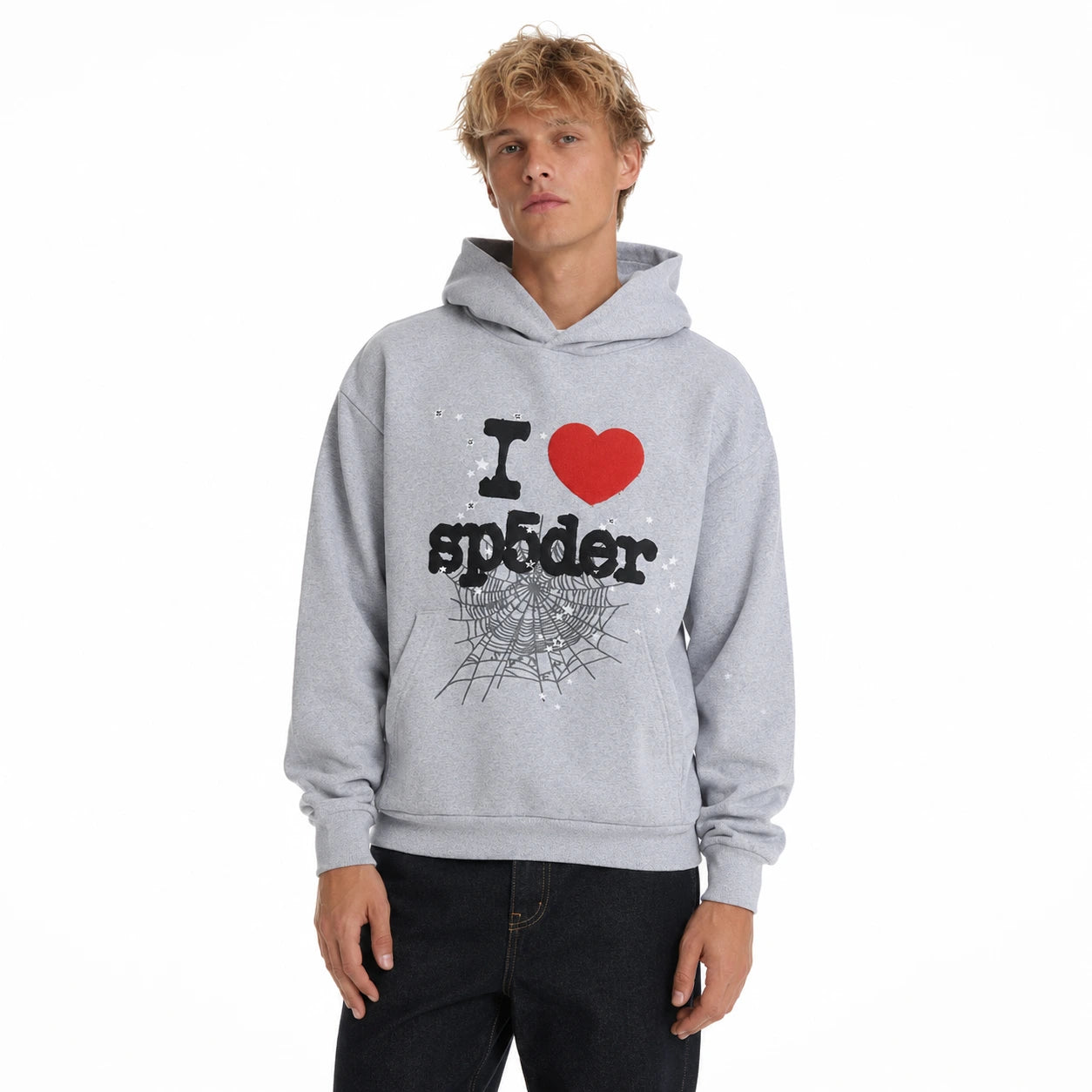 Sp5der Souvenir Hoodie Heather Grey