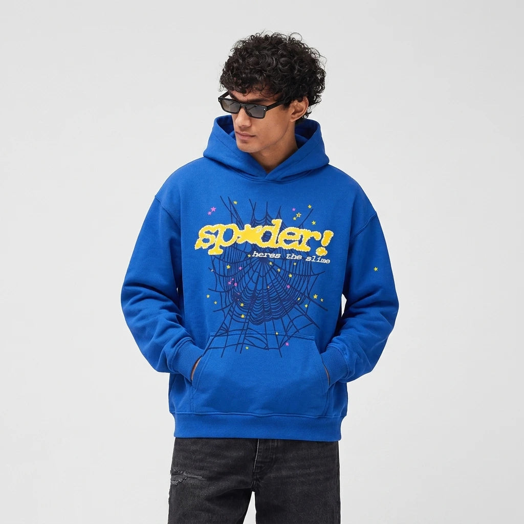 Sp5der TC Hoodie Blue