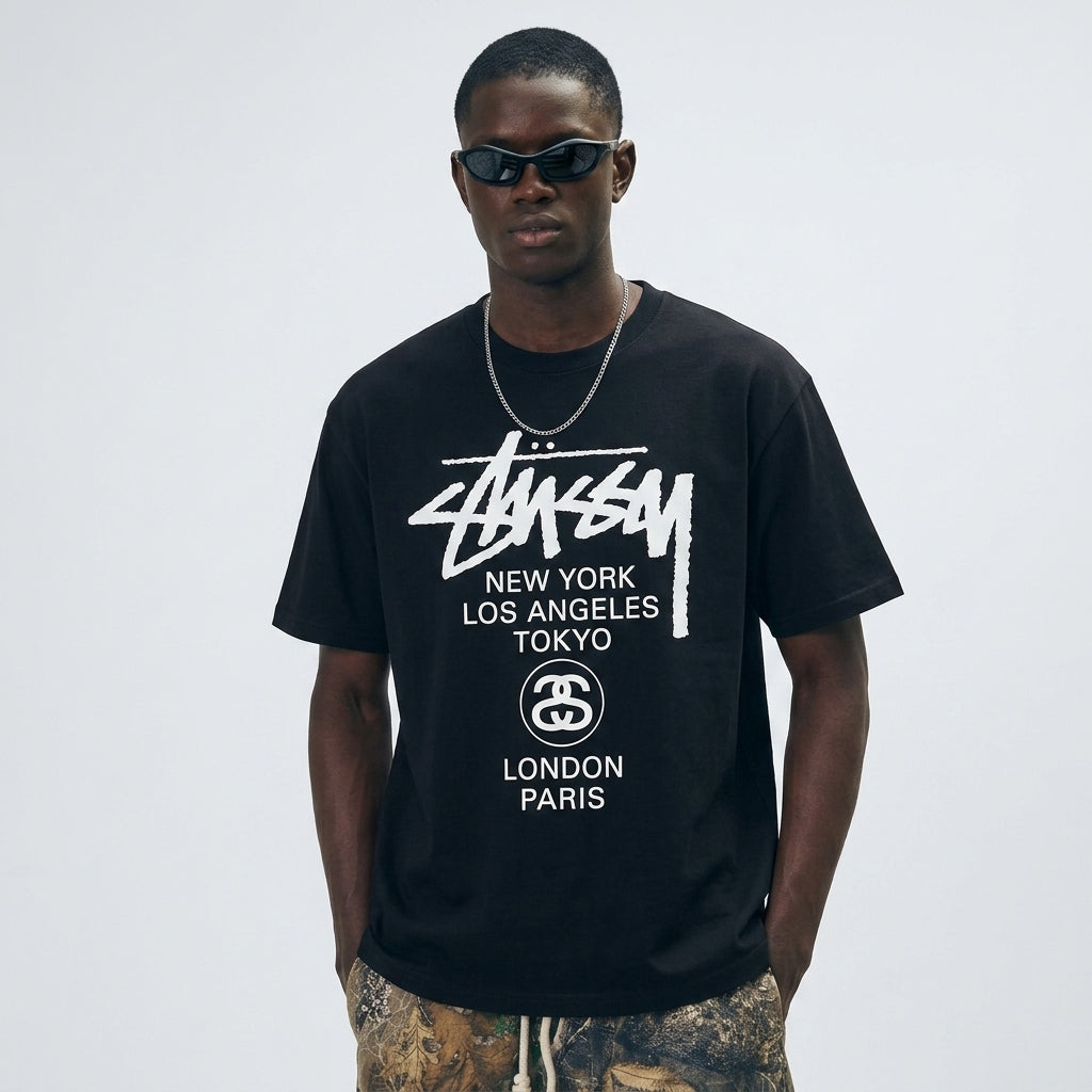 Stussy World Tour T-shirt Black